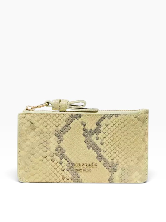 kate spade Accessories - Kate Spade Loop Snake Embossed Zip Card Case - NWT
